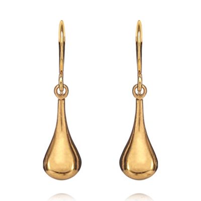 Gold plated drop earrings